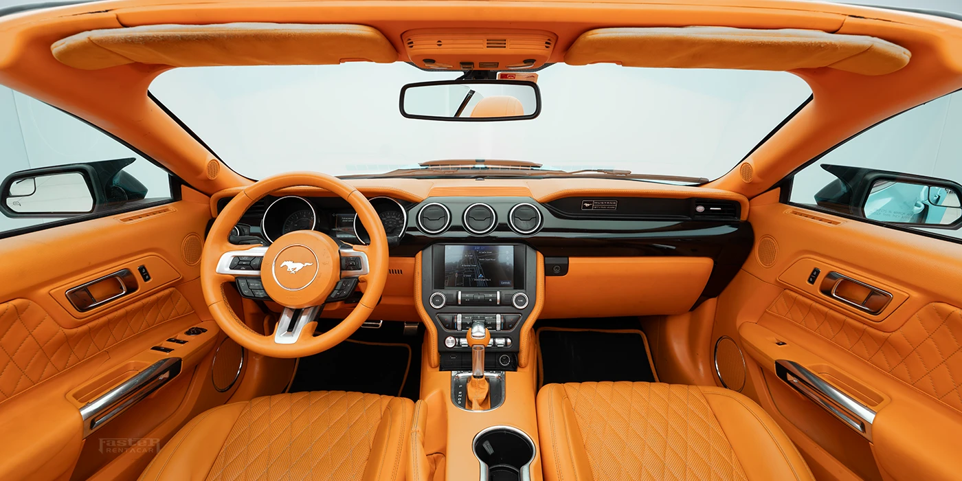 Ford Mustang Blue Orange Interior